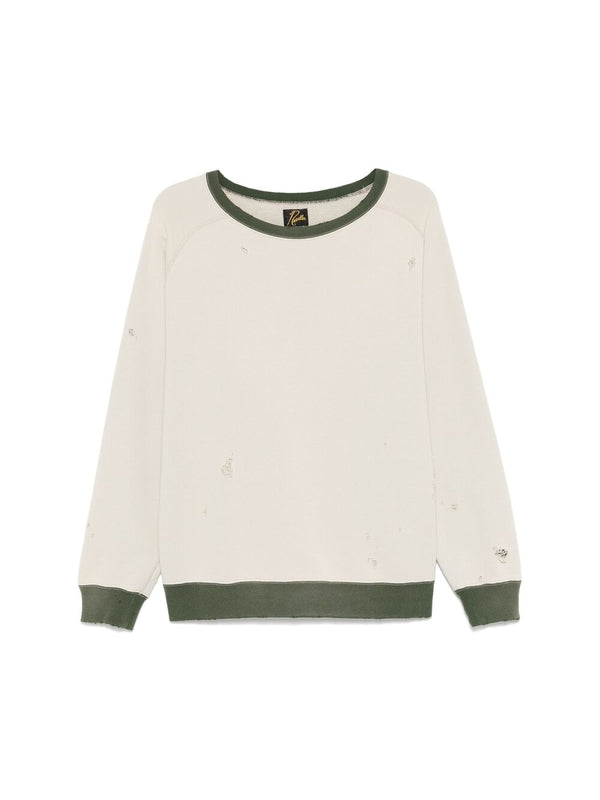 Distress Cotton Sweatshirt