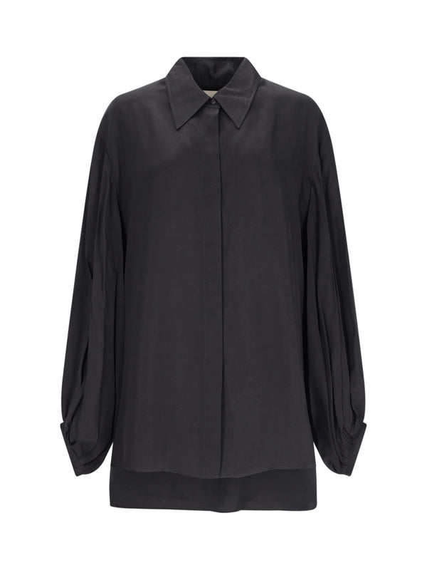 KHAITE - Pleats Sleeve Shirt - Jente
