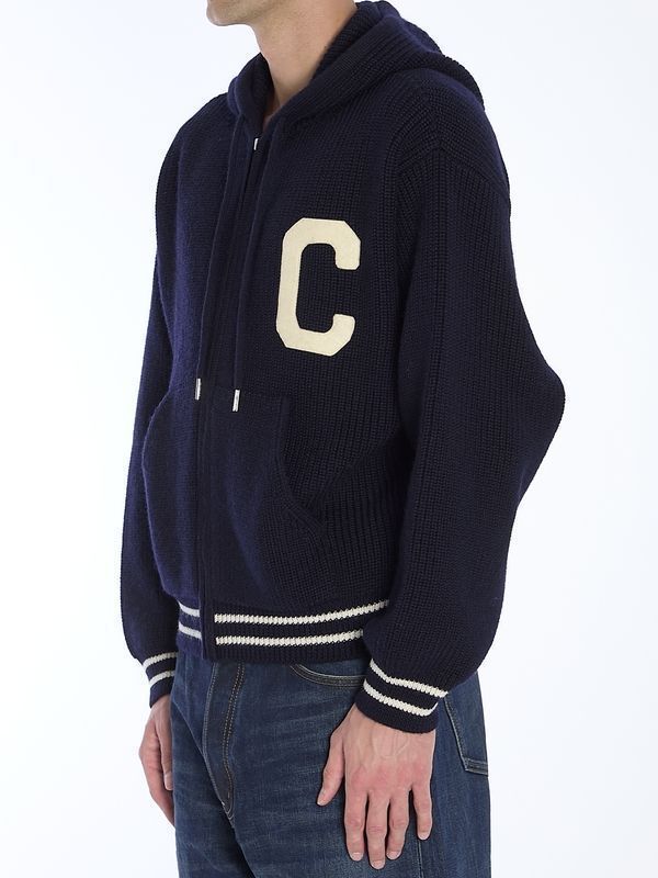 College Zip-Up Cardigan