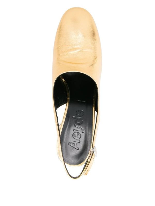 Jamila Metallic Leather
  Slingback Heel