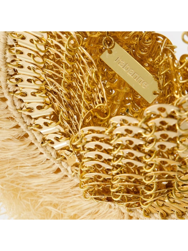 1969 Moon Raffia Fringe Tote Bag