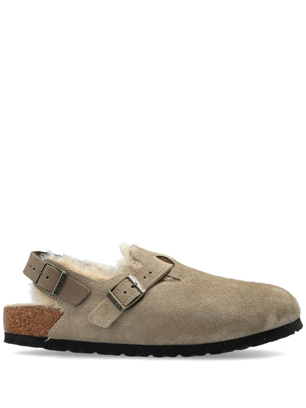 Tokio Shearling Suede Sandals