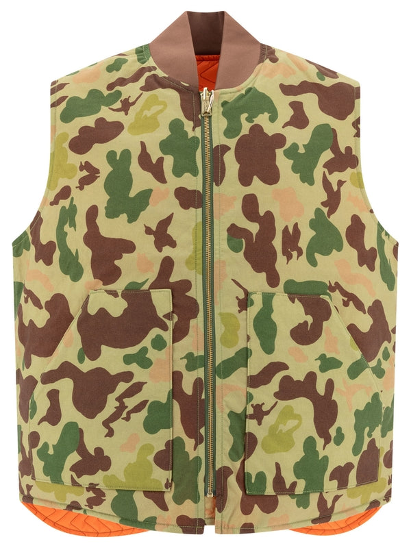 Camouflage Pattern Zip Vest