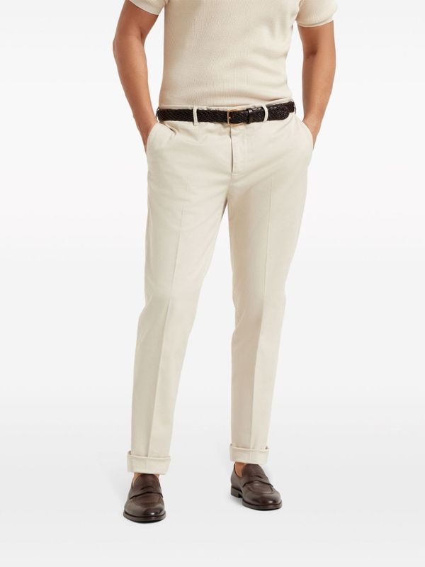 Cotton Blend Tailored Pants