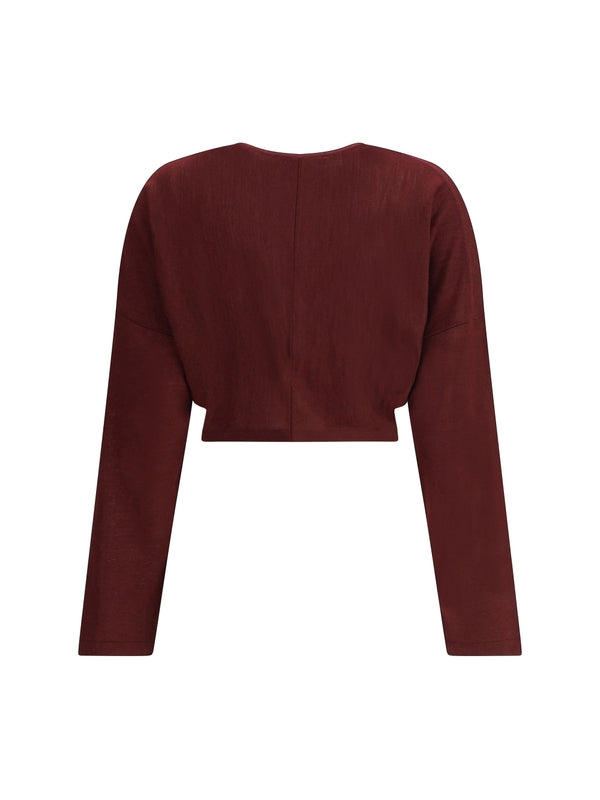 Khaite Burgundy Cardigans