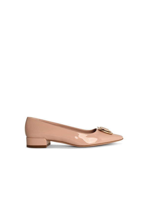 Vara Plate Leather Flat Shoes