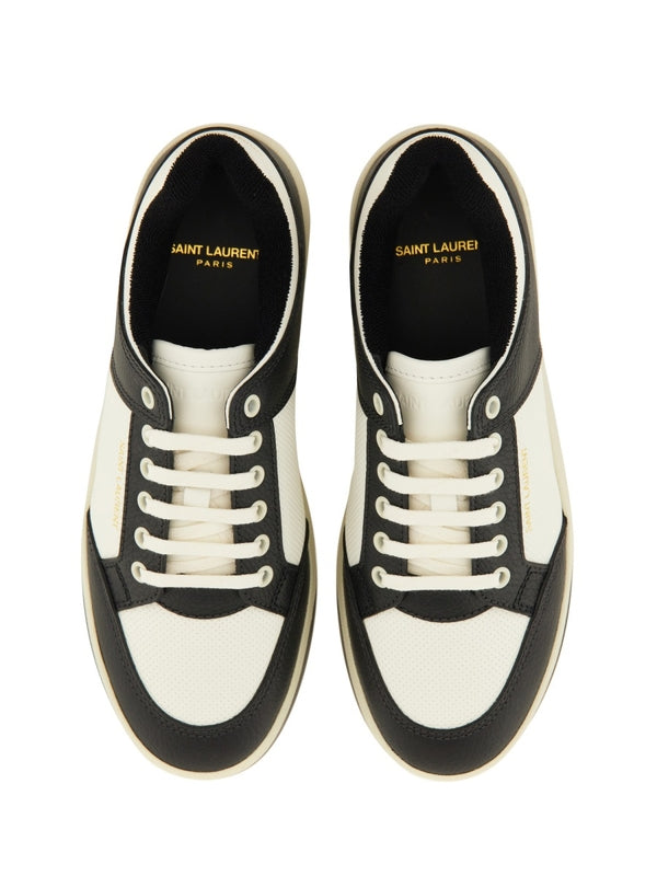 Logo Detail Leather Low-Top Sneakers