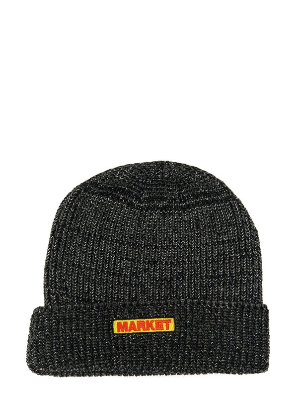 Logo Detail Ribbed Beanie