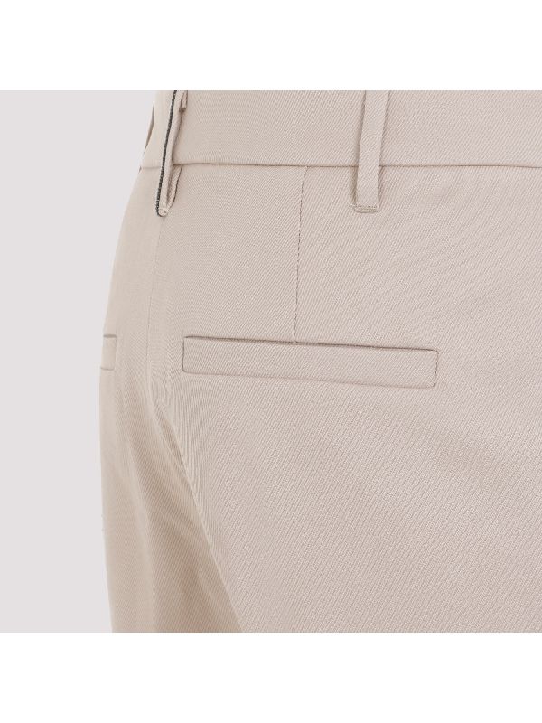 Cotton Blend Belt Loop
  Tailored Pants