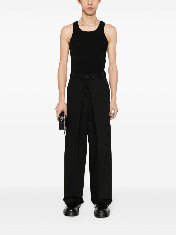 Black Wide Chino Pants