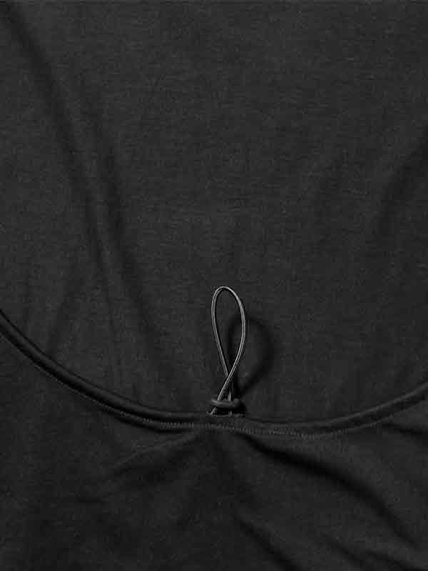 Logo Label Backless T-Shirt