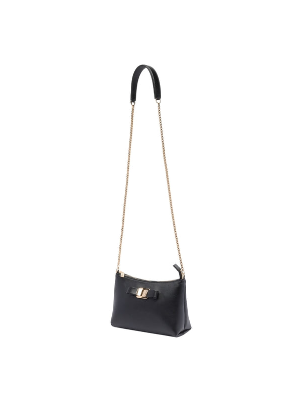 Bara Bow Detail Leather Crossbody Bag