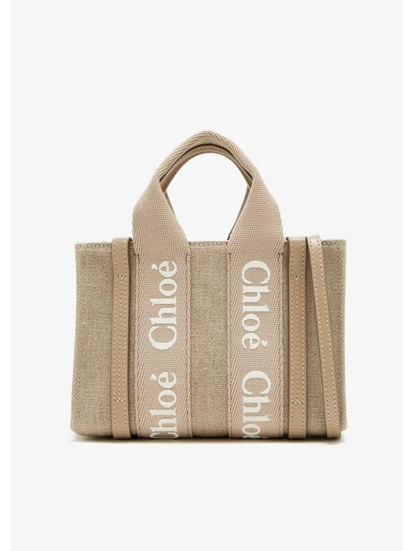 Woody Logo Canvas Mini Tote Bag