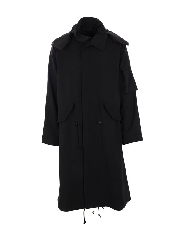 Yohji Yamamoto Coats Black Parka - jentestore_global