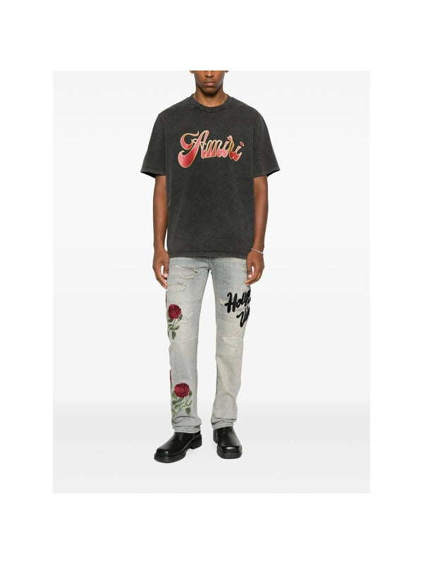 Amiri Black Half Sleeve