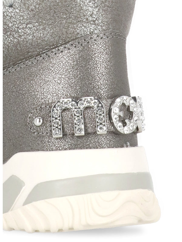 Eskimo Rhinestone Logo High-Top Sneakers