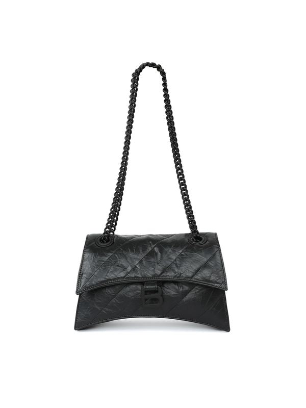 Wrinkle Chain Crushed Shoulder Bag