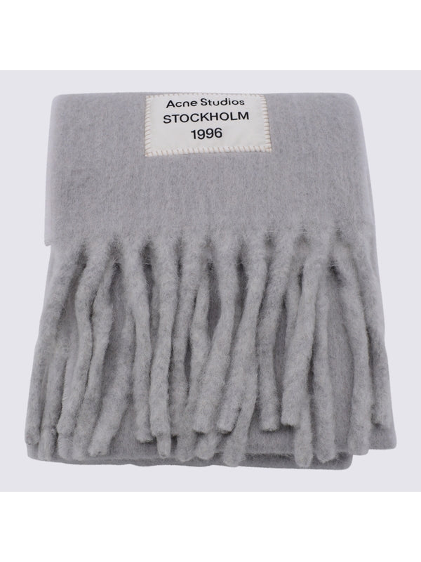 Acne Studios Grey Wool Mufflers