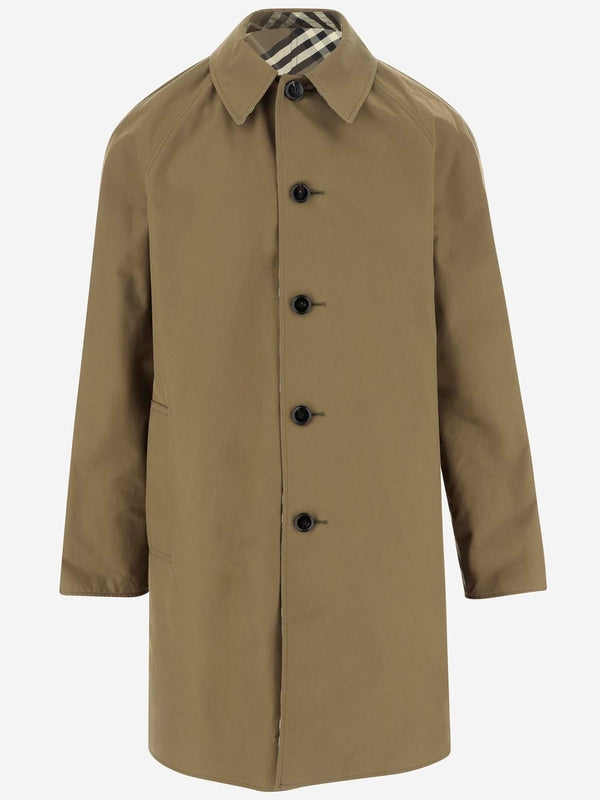 Check Pattern Trench Coat