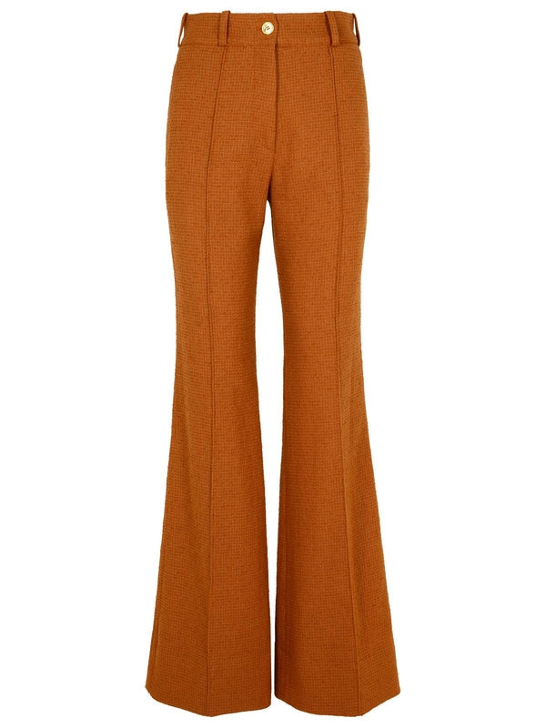 Wool Blend Flare Pants