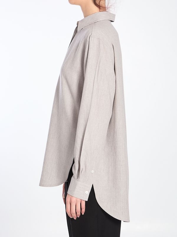 Asymmetric Viscose Wool Shirt