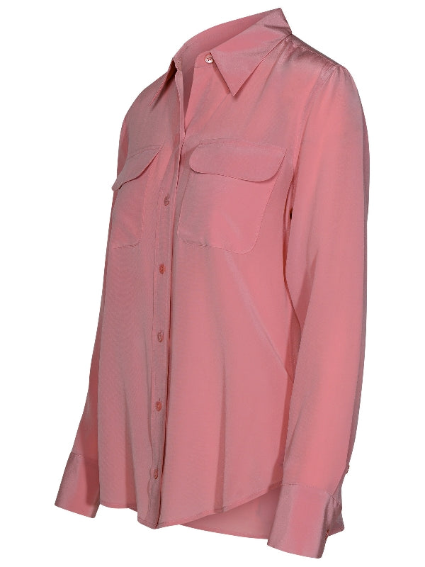 Flap Pocket Signature Silk Shirt