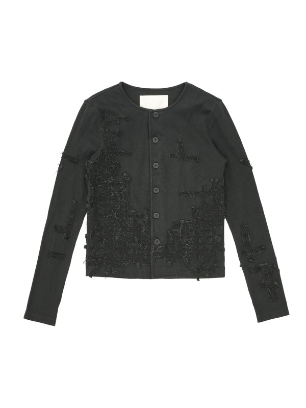 STROK Denim Frayed Cardigan