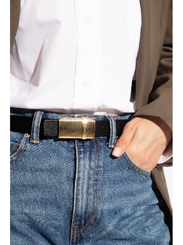 Buckle Detail Reversible
  Leather Belt