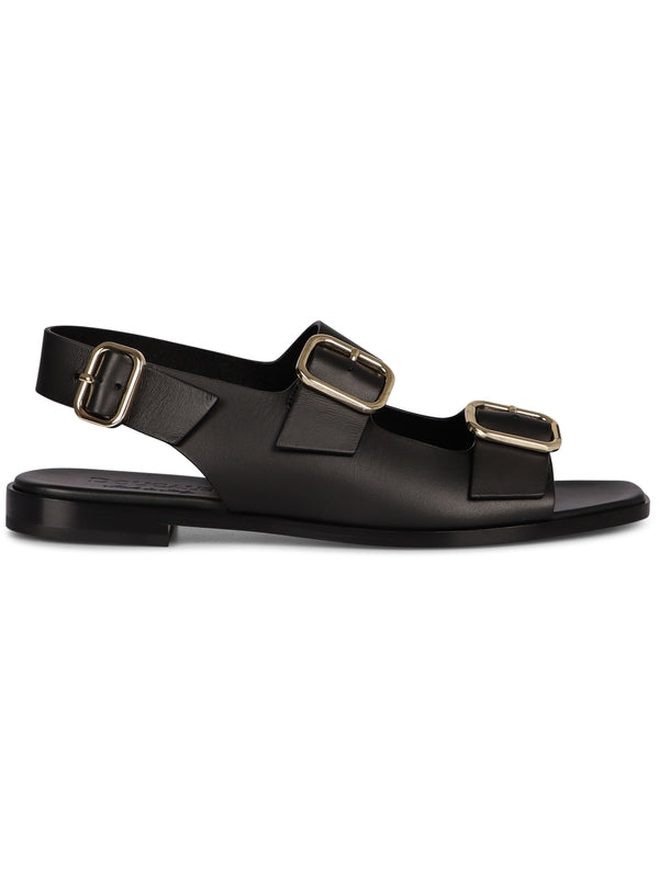 Multi Strap Leather Flat Sandals