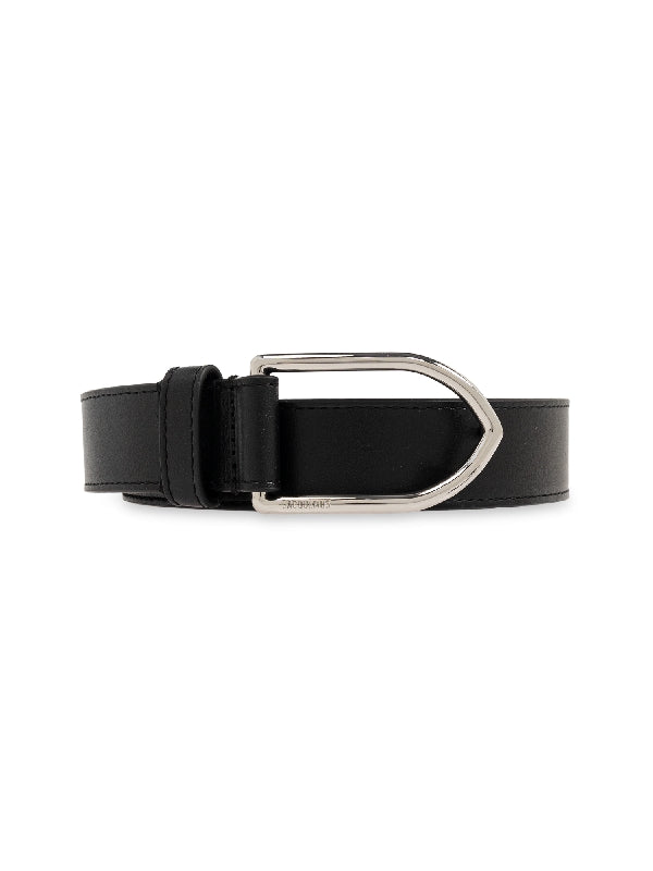 Silver Buckle Leather Belt