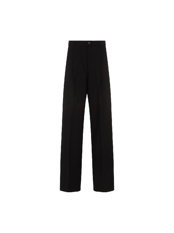 Black Wool Tailored Pants