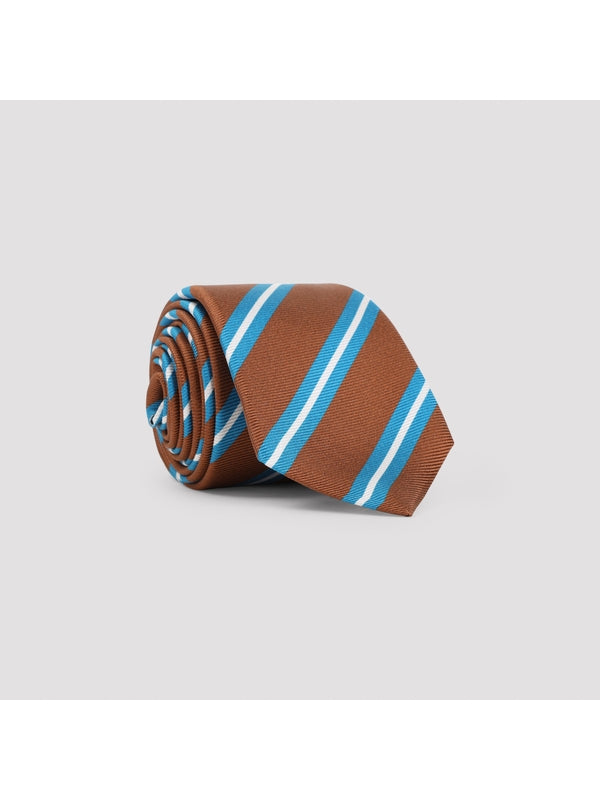 Diagonal Stripe Silk Tie