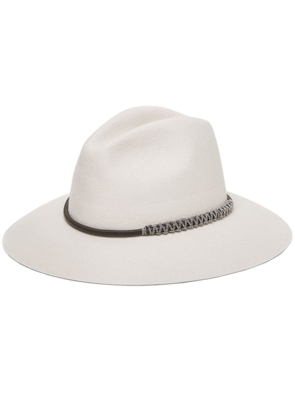 Monili Chain Decoration Fedora
  Hat