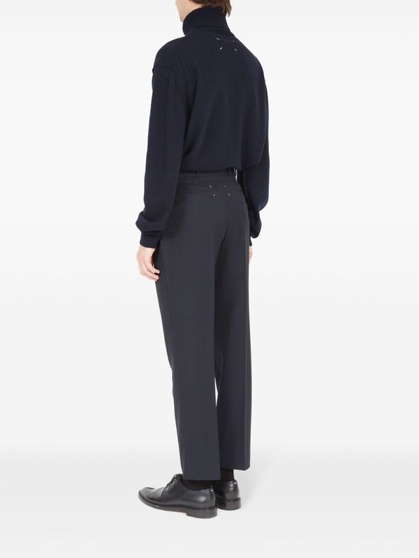 Back Stitch Wool Tailored Pants