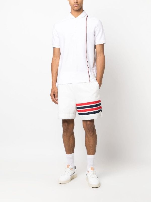 Rwb Stripe Cotton Polo Shirt