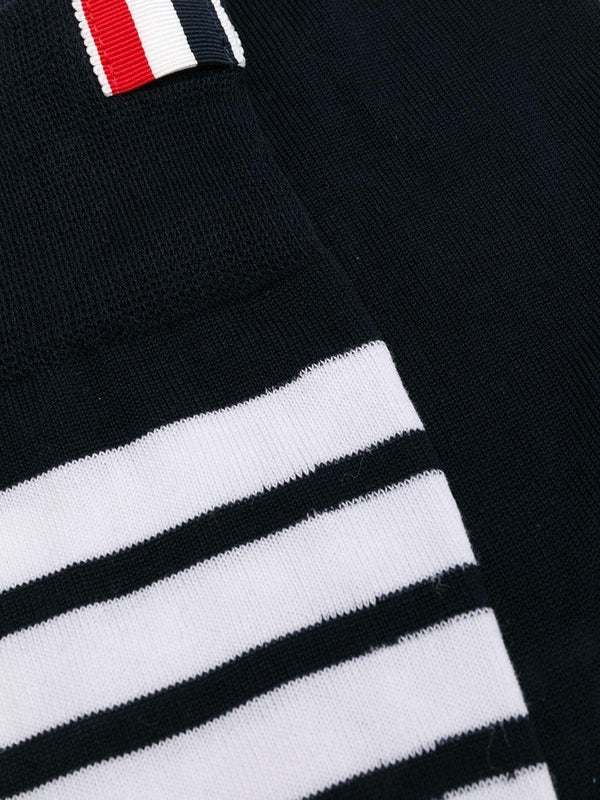 Diagonal Bar Cotton Blend Socks