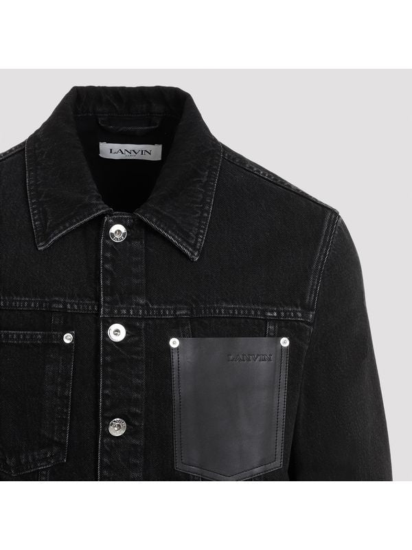 Pocket Cotton Denim Trucker Jacket