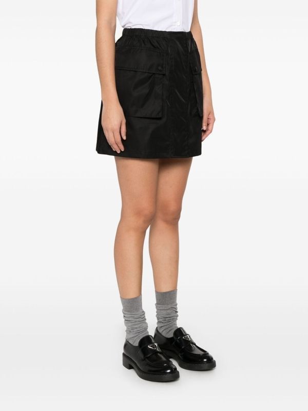 Back Triangle Logo Cargo Mini Skirt