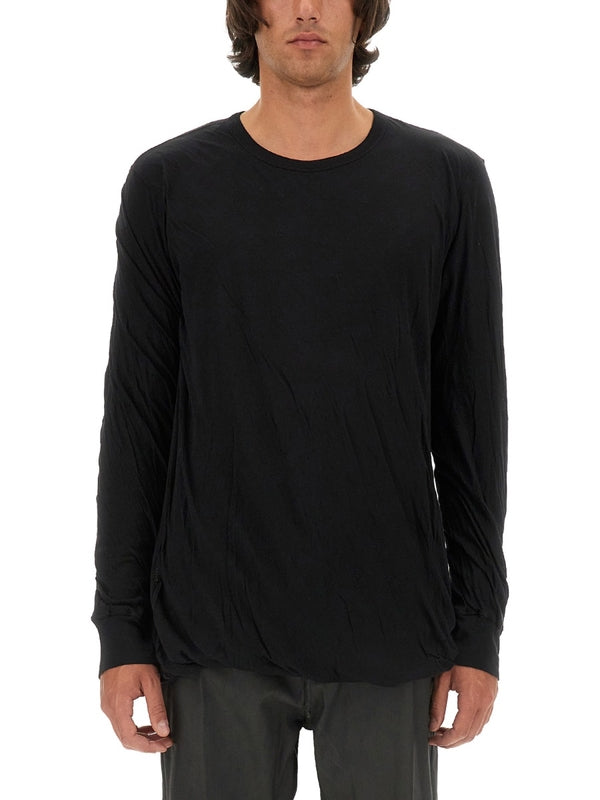 Crewneck Cotton Long Sleeve Top