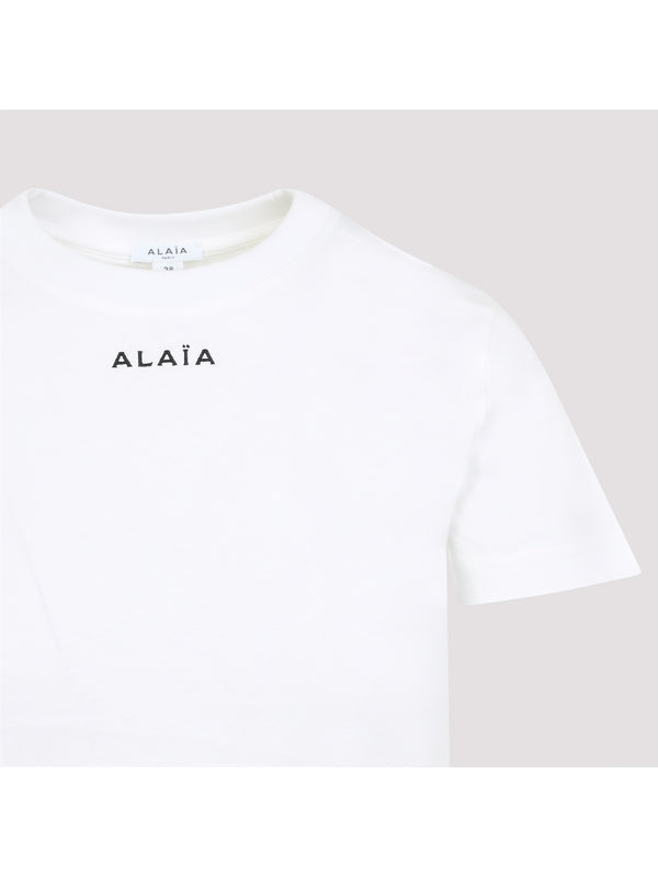 White Cotton Short-Sleeve T-Shirt