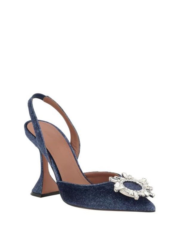 Begum Denim Printing Velvet
  Slingback Heel