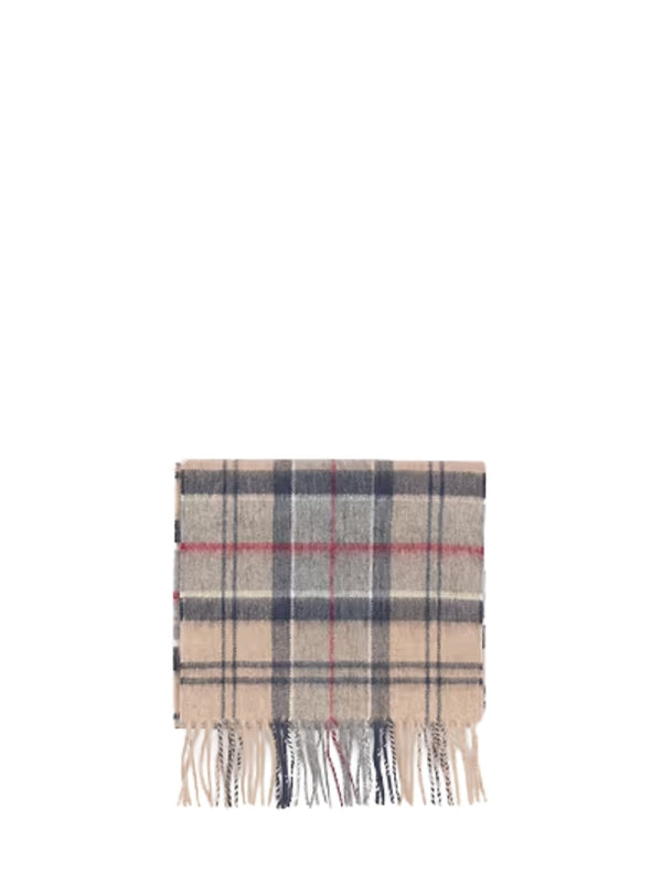 Barbour Beige Checked Wool Mufflers