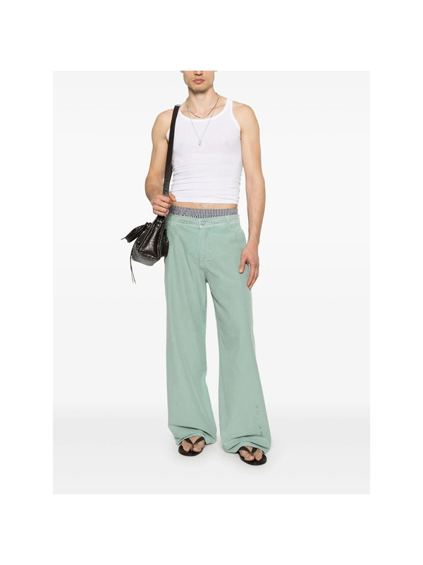 Straight Cotton Pants