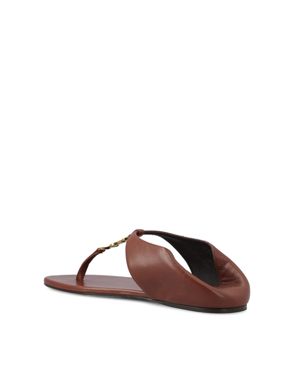 Monogram Leather Flip Flop
  Sandal