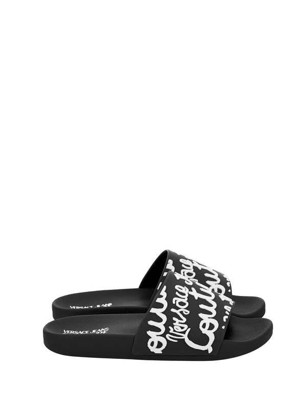 Versace Black Slides