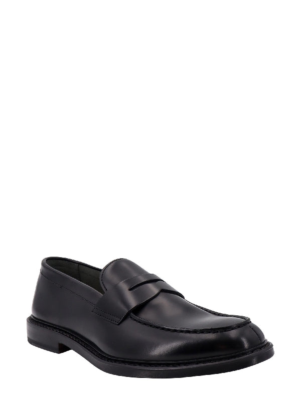 Black Leather Penny Loafer