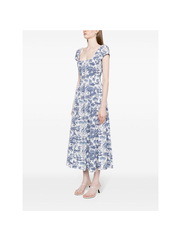 Botanical Print Half Sleeve
  Dress