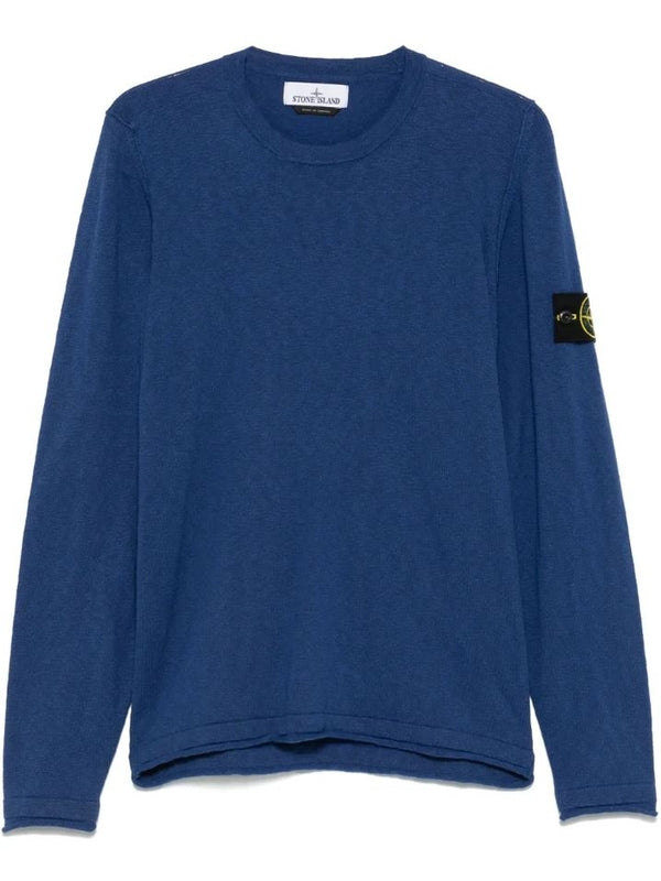 Wappen Patch Cotton Blend Long-Sleeve Top