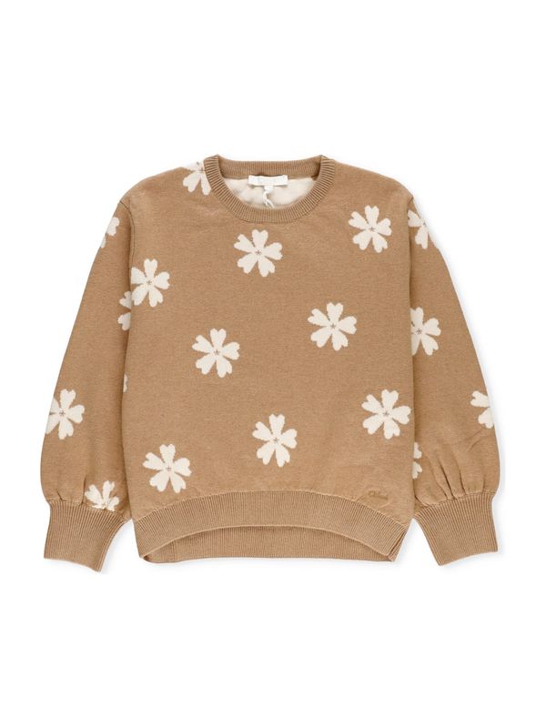 Flower Detail Crew Neck Knit