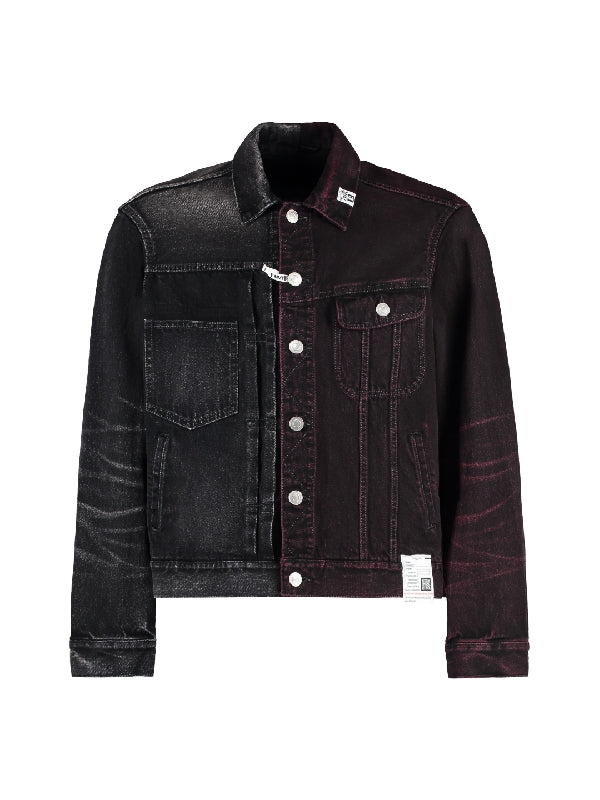 Two-Tone Patchwork Denim Jacket